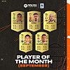 An image posted on the official Serie A Twitter page shows the nominees for EA Sports Player of the Month.  [SCREEN CAPTURE]