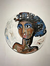 A Dominican artist Iris Pérez Romero painting that is part of her series, ″Our Sisters″ exhibited at the Trinity Gallery in Seoul. [ESTHER CHUNG]