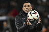 Greece's head coach Gustavo Poyet catches the ball during the Euro 2024 qualifying play-off soccer match between Georgia and Greece at the Boris Paichadze National Stadium in Tbilisi, Georgia, on March 26, 2024. [AP/YONHAP]