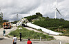 A wind-powered generator in Yangsan, South Gyeongsang, was toppled by Typhoon Maysak on Thursday as the storm ripped through the country’s southeast. [NEWS1]