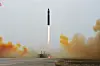 North Korea fires Hwasong-15 intercontinental ballistic missile at a lofted angle on Feb. 18. [KOREAN CENTRAL NEWS AGENCY]