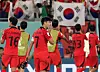 Son Heung-min reacts after a round of 16 match between Brazil and Korea at the 2022 FIFA World Cup at Stadium 974 in Doha, Qatar on Monday. [XINHUA/YONHAP]