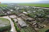 A state media photo showing a village in North Hwanghae Province flooded after heavy rains hit the area on Aug. 8. North Korean leader Kim Jong-un visited the area and ordered emergency food relief to be distributed, according to Korean Central TV. [YONHAP]