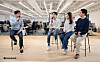 Toss Bank CEO Hong Min-taek, second from left, speaks at a press conference held in Gangnam, southern Seoul, to introduce a new product on Wednesday. [TOSS BANK]