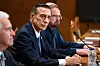 Republican Congressman Darrell Issa, House Foreign Affairs Committee Vice Chairman, attends a meeting with Egyptian foreign minister at the Foreign Affairs Ministry headquarters at the New Administrative Capital in Cairo, Egypt, on Feb. 16 [EPA/YONHAP]