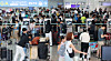 Travelers crowded Incheon International Airport on Aug. 8. [YONHAP]