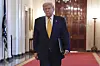U.S. President Donald Trump arrives before speaking at a ceremony to sign the Halt All Lethal Trafficking of Fentanyl Act, in the East Room of the White House on July 16 in Washington. [AP/YONHAP]