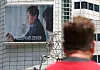 'I'm worried about the retirement' is displayed on a digital signboard in Jung District, central Seoul. [YONHAP]
