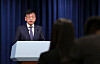 Choi Sang-mok, senior presidential secretary for economic affairs, speaks during a press briefing at the presidential office in Yongsan District, central Seoul, on Thursday. [YONHAP]
