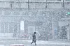 A person walks near Incheon International Airport on Thursday, as heavy snow was forecast to hit central regions of the country, including Seoul and some parts of the Gyeonggi, Gangwon and North Chungcheong regions. Eastern parts of Gyeonggi, central and southern inland areas of Gangwon, and northern parts of North Chungcheong may see over 10 centimeters of snow, according to the Korea Meteorological Administration. Snow will stop in Seoul in the afternoon, and by night for most parts of the country. [YONHAP]