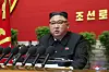 North Korean leader Kim Jong-un delivers an opening address to the eighth Congress of the ruling Workers' Party on Tuesday, according to state media on Wednesday. [YONHAP]