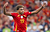 Spanish midfielder Lamine Yamal reacts during the Euros semifinal against France in Munich, Germany on Tuesday. [XINHUA/YONHAP]