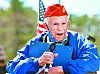 James Ingargiola, a World War II veteran, speaks after he fully recovered from Covid-19 at a hospital in East Bridgewater, Massachusetts, in February. [TOWN OF EAST BRIDGEWATER]