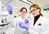 LG Chem researchers test the properties of newly-developed biodegradable materials. [LG Chem]