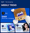 Girl band QWER landed No. 1 on Favorite’s Weekly Trend poll, receiving a score of 37 percent, accounting for 308,237 votes and 6.1 percent of Bugs’ streaming score. [NHN BUGS]