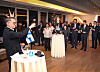 Finnish Ambassador to Korea Pekka Metso, left, toasts guests at his diplomatic residence in Seoul on Wednesday during a celebration of the 106th Independence Day of Finland and the 50th anniversary of diplomatic ties between Finland and Korea this year. [PARK SANG-MOON]