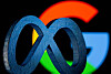Logos of Meta and Google [REUTERS/YONHAP]