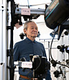 Lee Kun-yong stands among cameras to digitize him into an avatar. [AIT]