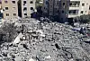 A man walks on the rubble of destroyed buildings at the site of Israeli strikes in Saksakiyeh, southern Lebanon Sept. 26, 2024. [REUTERS/YONHAP]