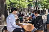 Actors Song Hye-kyo, right, and Lee Do-hyun in ″The Glory.″ [NETFLIX]