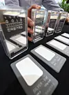 Silver bars displayed at the Korea Gold Exchange in Jongno, Seoul, on Thursday. The price of silver has been falling recently whereas the dollar has been strengthening amid growing demand for safer assets. Recently, the global financial markets have become more volatile as the economic recovery is expected to be slower due to various factors including rising inflation pressures. [YONHAP]
