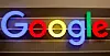 An illuminated Google logo is seen inside an office building in Zurich, Switzerland in December 2018. [REUTERS/YONHAP]