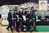 Members of the Ministry of Defense's honor guard carry the coffin of Son Myung-soon, widow of former President Kim Young-sam, at her funeral ceremony held at the National Cemetery in Dongjak District, southern Seoul, on Monday morning. Son died at the age of 95 at Seoul National University Hospital last Thursday. [YONHAP]