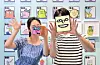 Visitors pose for the camera as they participate at an experience zone hosted by Samsung Electronics to promote its Galaxy Z Fold 7 and Z Flip 7 in southern Seoul's Coex in July 2025. [SAMSUNG ELECTRONICS]