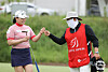 Kim Cho-hui celebrates at the Lotte Open held at the Bears Best Cheongna Golf Club in Incheon. [KLPGA]