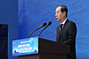 Acting President Han Duck-soo addresses a ceremony at a national cemetery in the central city of Daejeon on March 28 to mark the 10th anniversary of the commemoration day for 55 troops who died in three major clashes with North Korea in the West Sea, comprising an inter-Korean naval skirmish in 2002, North Korea's torpedo attack on the Cheonan corvette in 2010 and its shelling of the border island of Yeonpyeong in the same year. In 2016, the government designated the fourth Friday of March 'West Sea Defense Day.' [YONHAP]