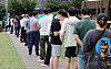 People wait to get tested for Covid-19 at a public health center in Songpa District, eastern Seoul, on Monday. [NEWS1]