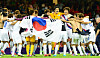 The Korean national football team celebrates after beating Japan 2-0 in the bronze-medal match at the 2012 London Olympics at Millennium Stadium in Cardiff on Aug. 10, 2012. [JOINT PRESS CORPS]