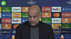 Manchester City manager Pep Guardiola speaks after his side's 3-2 win against RB Leipzig on Tuesday. [ONE FOOTBALL]