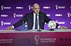 FIFA President Gianni Infantino speaks at a press conference in Doha, Qatar on Saturday. [AP/YONHAP]