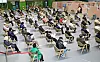Senior citizens wait to get Pfizer shots at a Covid-19 vaccination center in the Sadang Sports Complex in Seoul on Wednesday. [YONHAP]