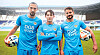 From left: Dejan Damjanovic, Jeong Seung-won and Cesinha pose for a photo at DGB Daegu Bank Park in Daegu. [DAEGU FC]