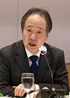 Japan's Ambassador to Korea Koji Tomita delivers a speech during a meeting with Korean business executives at Yeouido, western Seoul, on Thursday. [YONHAP]