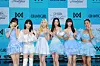 Oh My Girl poses during Monday's showcase. [WM ENTERTAINMENT]