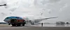 At Incheon International Airport’s Terminal 1, the airport’s fire brigade conducts an emergency response drill on Aug. 5 in preparation for the opening of Runway 2. Once completed in September, the new runway will mark a historic milestone — Incheon will operate four runways for the first time, enabling up to 600,000 aircraft movements annually. [YONHAP]