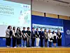 Speakers attending the career networking event organized by the Yonsei Indonesia Association and Korea University Indonesia Students Association, titled 'Greenprint of Progress: Charting Sustainable Pathways,' pose for a photo at Yonsei University's campus in Sinchon, western Seoul, on May 31. [LEE TAE-HEE]