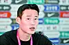 손준호가 지난 2022년 11월 22일 카타르 도하에서 열린 기자 회견 중 답변하고 있다. [AP=연합뉴스]