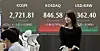 A screen in Hana Bank's trading room in central Seoul shows the Kospi closing at 2,721.81 points on Thursday, down 0.06 percent, or 1.65 points, from the previous trading session. [NEWS1]