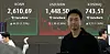 A screen in Hana Bank's trading room in central Seoul shows the Kospi closing at 2,610.69 points on March 17, up 9.25 points, or 1.26 percent, from the previous trading session. [NEWS1]