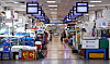 The Noryangjin Fisheries Wholesale Market in southern Seoul is empty on Monday afternoon after the government implemented stricter social distancing rules where a maximum of two people can meet after 6 p.m. until July 25. [YONHAP]