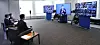 Chey Tae-won, newly inaugurated chairman of the Seoul Chamber of Commerce and Industry, center, delivers opening remarks during an online conference with the heads of all regional chambers on Thursday at the Korea Chamber of Commerce and Industry office in Jung District, central Seoul. [YONHAP]