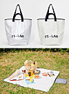 Tote bags and picnic mats made of discarded movie screens by cinema chain CJ CGV in celebration of World Environment Day, which is June 5. [CJ CGV]