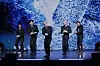 Boy band MCND performs title track 'Odd-Venture' during a press showcase held at the Shinhan pLay Square in Mapo District, western Seoul, on Wednesday. [TOP MEDIA]
