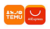 The logo of Temu and AliExpress [JOONGANG ILBO]