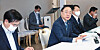 Finance Minister Hong Nam-ki, second from left, presides over a meeting on real estate at the government complex in central Seoul on Wednesday. [YONHAP]