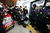 Solidarity Against Disability Discrimination holding up a subway line No.4 in Seoul on Friday. [YONHAP]